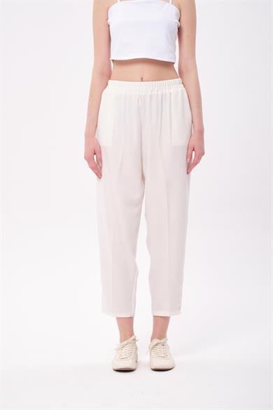 ÜTÜ İZLİ HAVUÇ PANTOLON EKRU