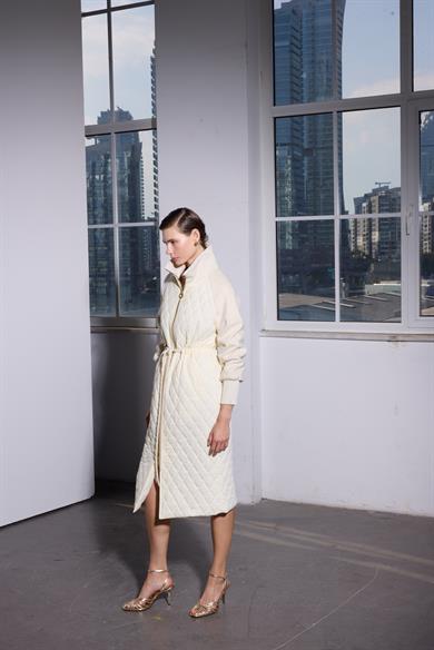 VELURE KAPİTONE UZUN MONT EKRU