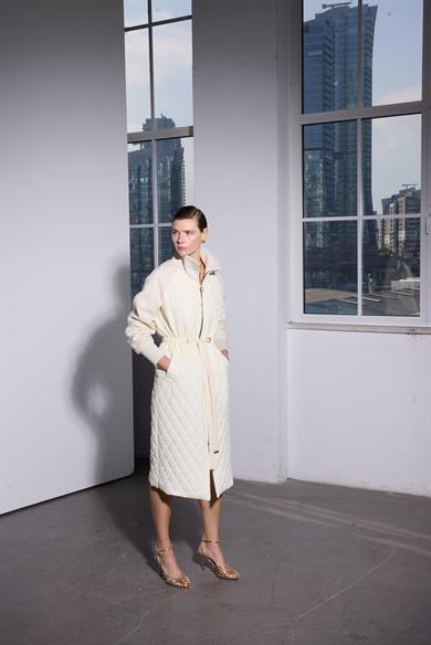 VELURE KAPİTONE UZUN MONT EKRU