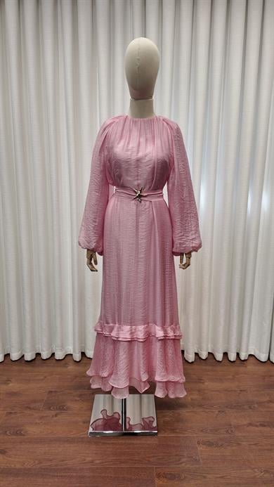 VERDEA ELBİSE PEMBE