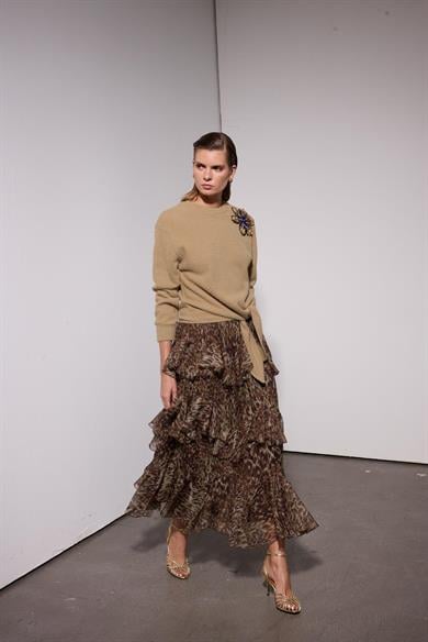 VIOLETTE FLEUR ANGORA BLUZ BEJ