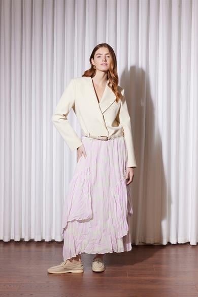 ZİNGARA DESIGNE ETEK EKRU/LİLA