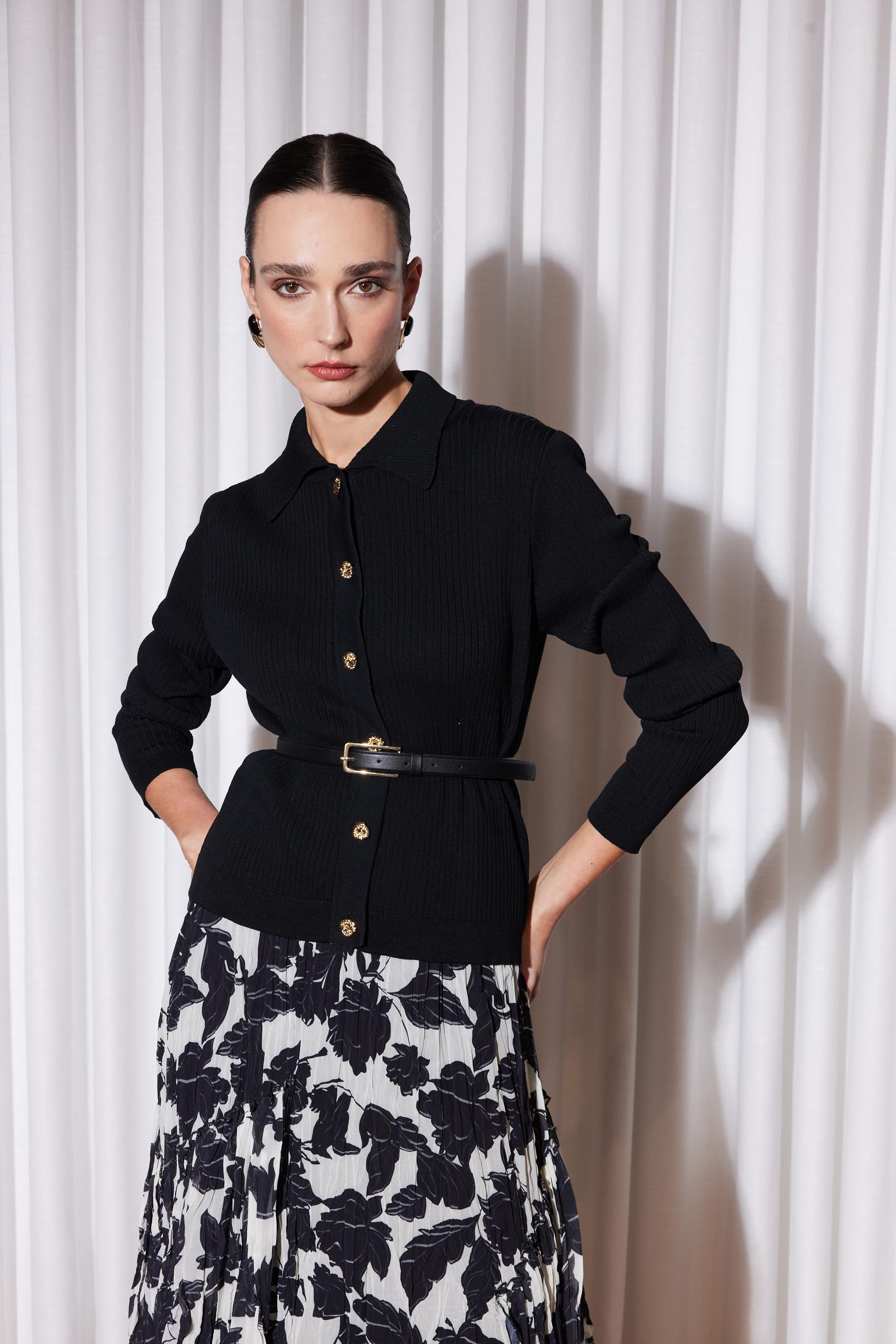 BELLE NOIR MİDİ HIRKA SİYAH