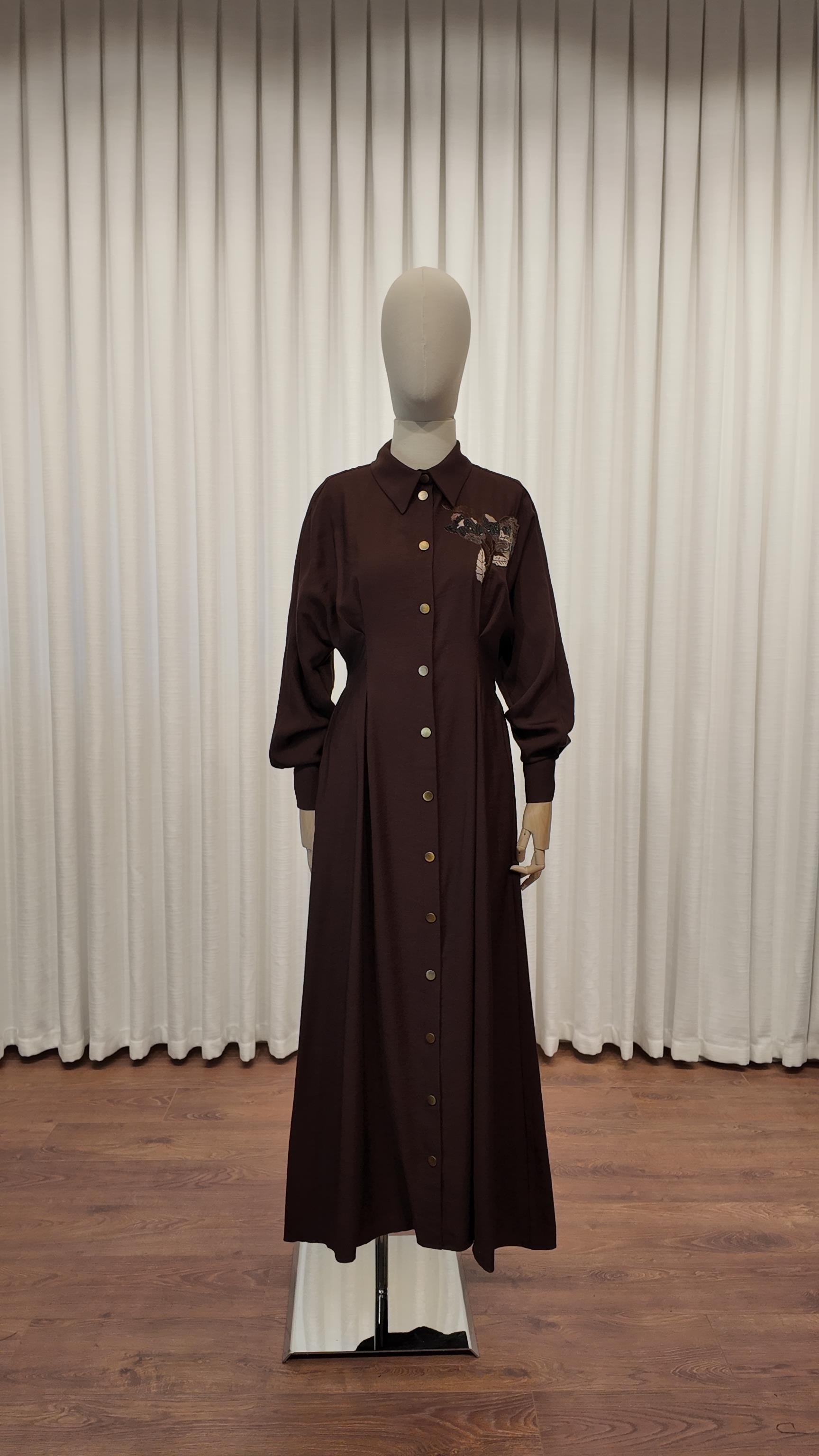 BELLEZZA ELBİSE KAHVERENGİ
