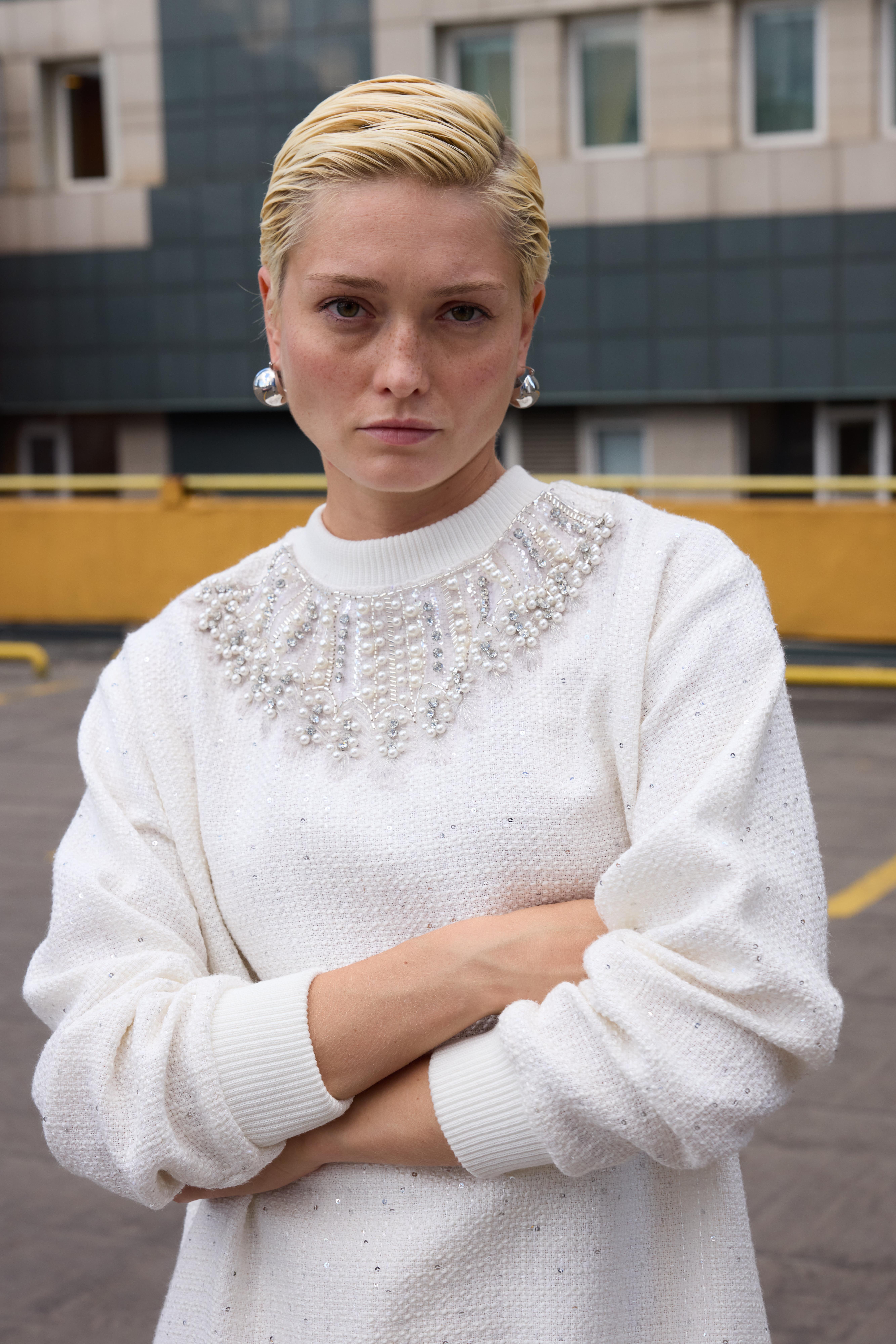 BRİGHT TAŞLI TUNİK EKRU