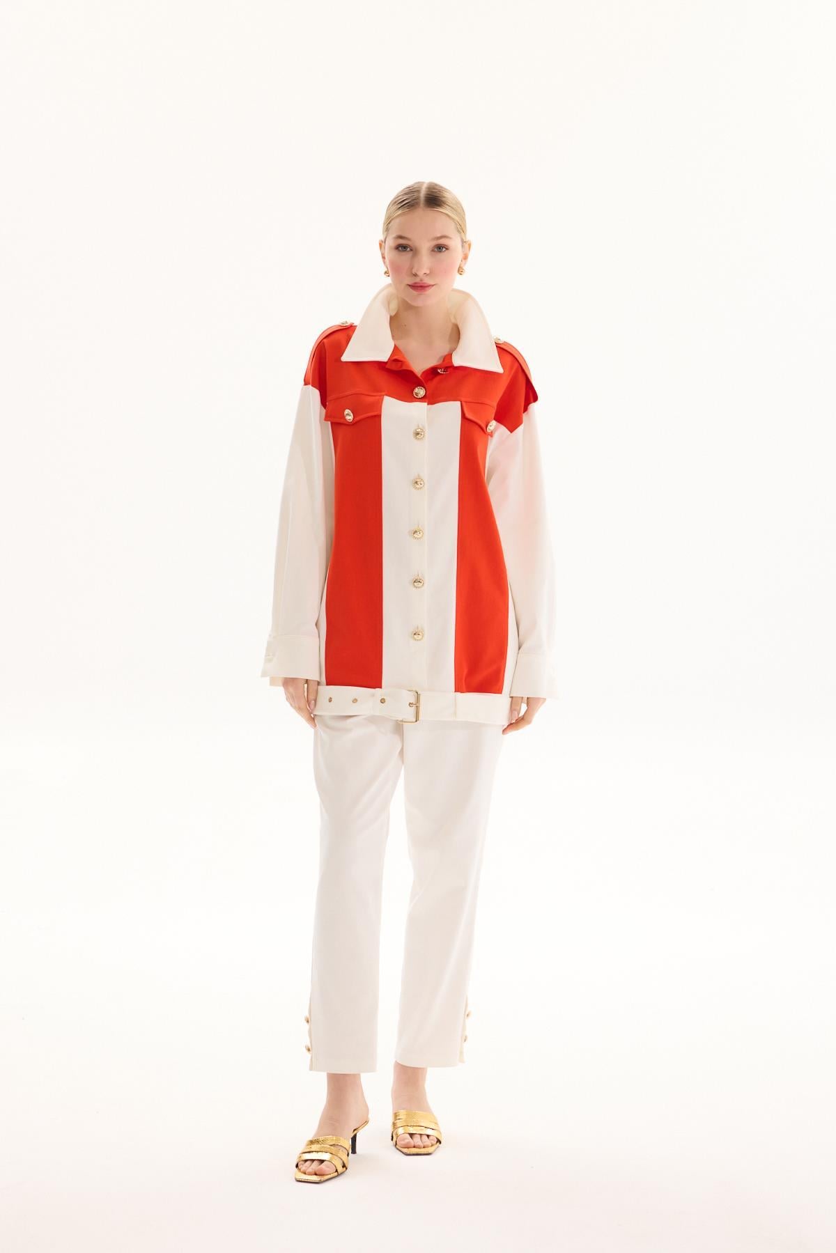 COMFORTABLE TAKIM EKRU/KIRMIZI