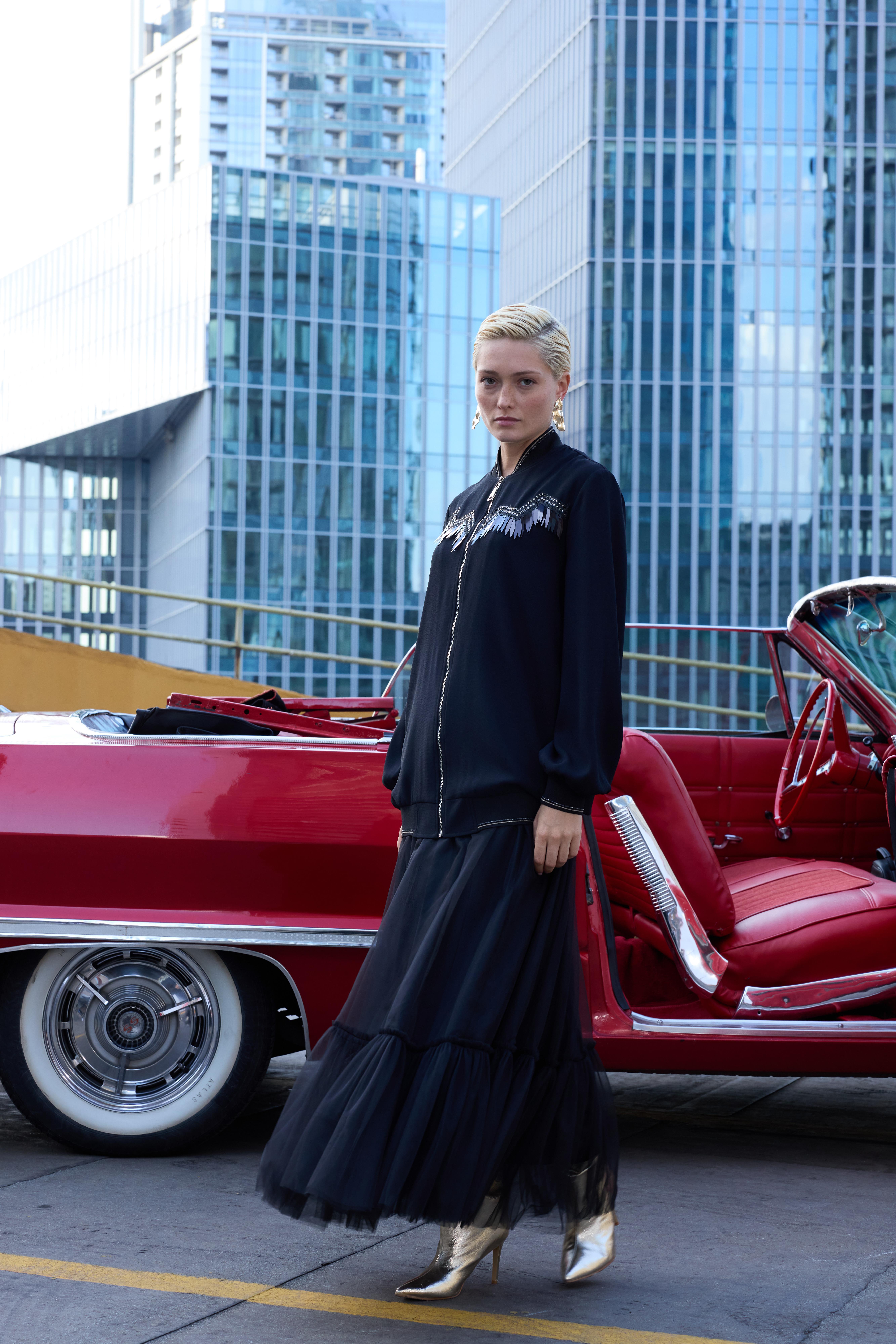 DİSEGNO AKSESUARLI BOMBER SİYAH