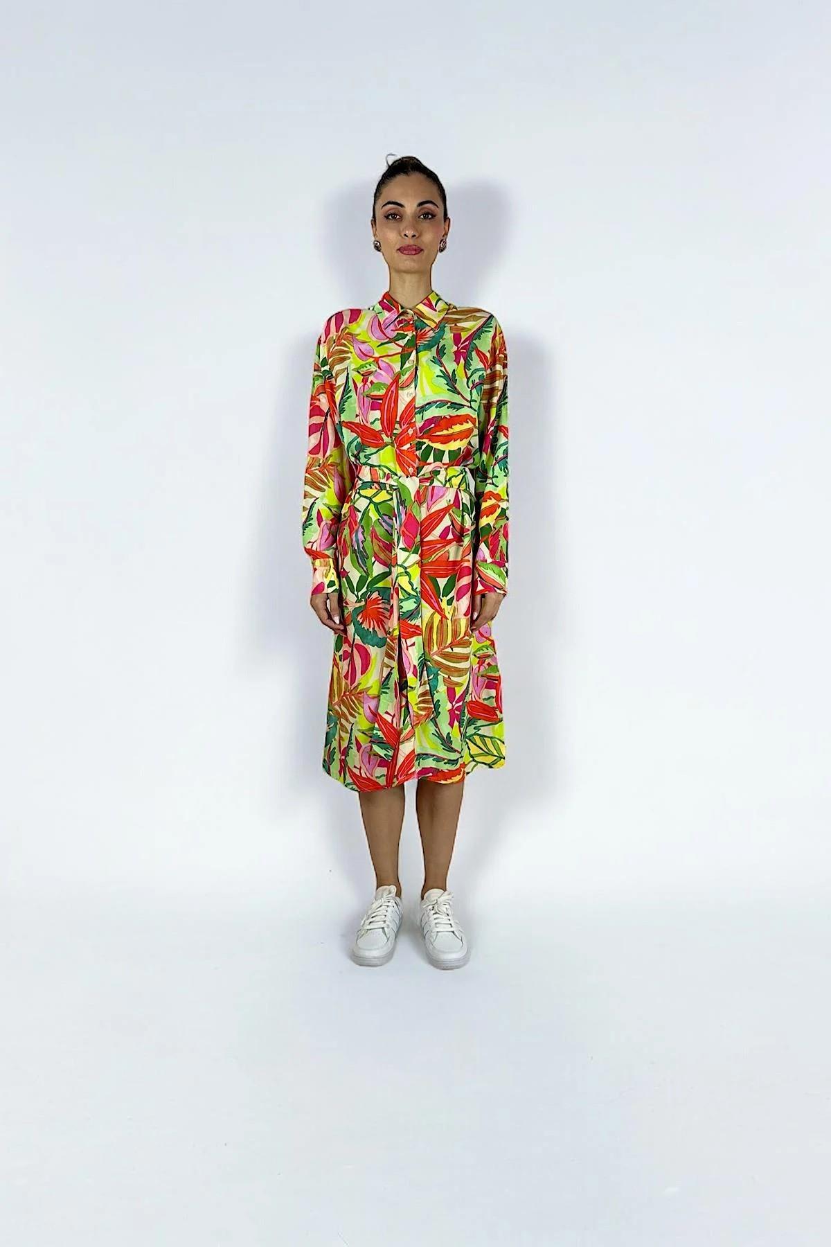 FLOŞ VİSKON SUMMER TUNİK MULTİ COLOR