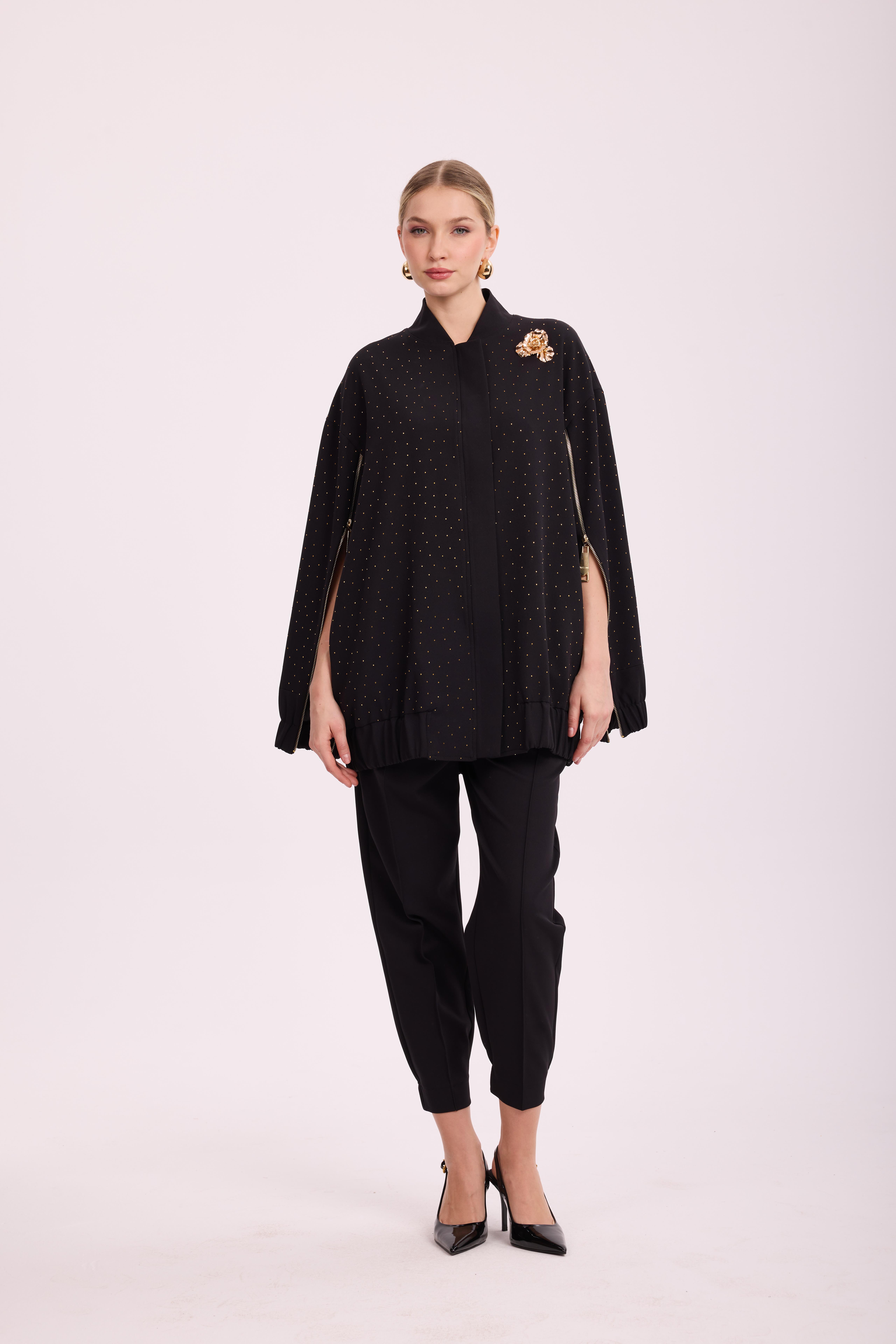 GLOWE BOMBER CEKET PANTOLON TAKIM SİYAH