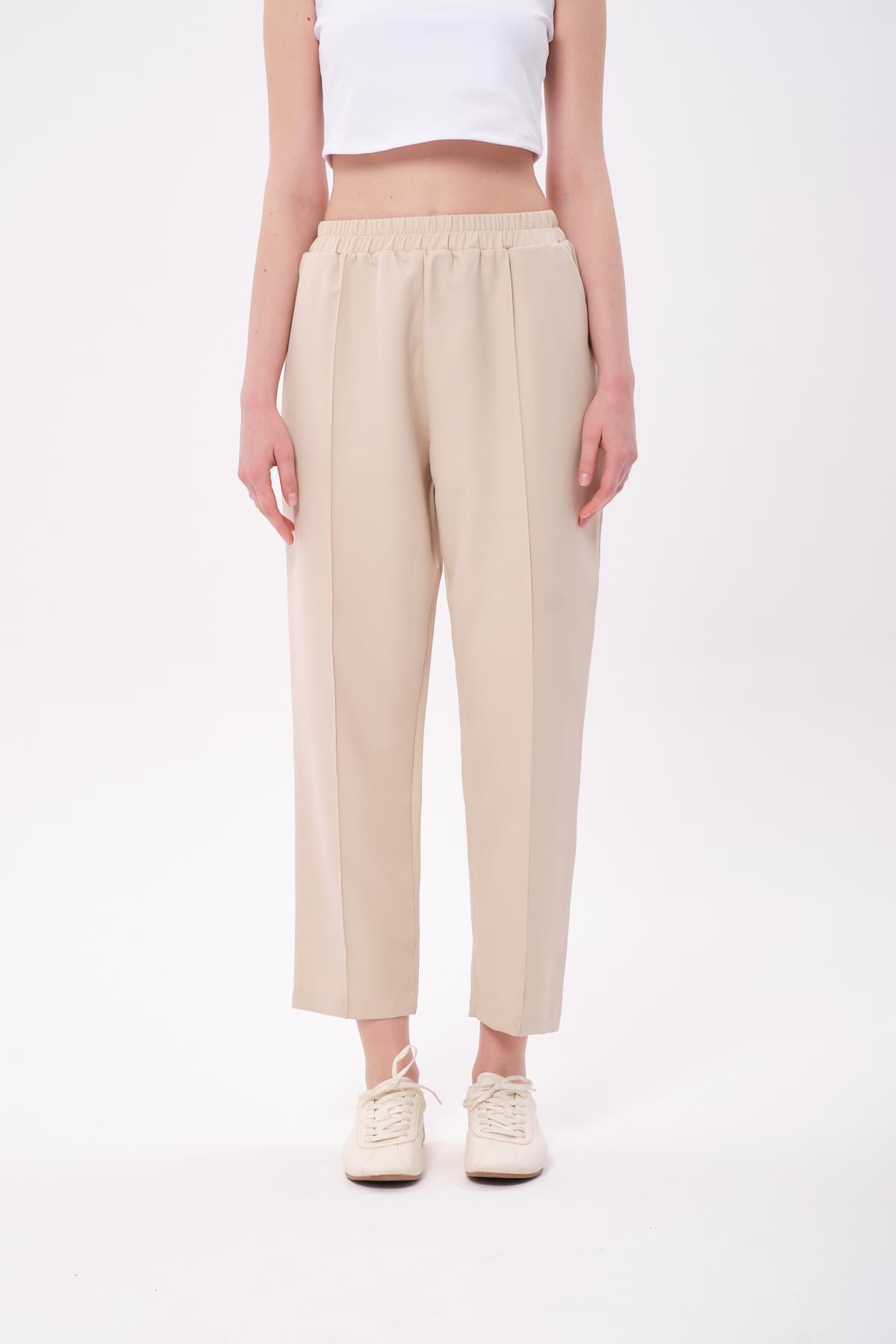 NERVÜRLÜ HAVUÇ PANTOLON BEJ