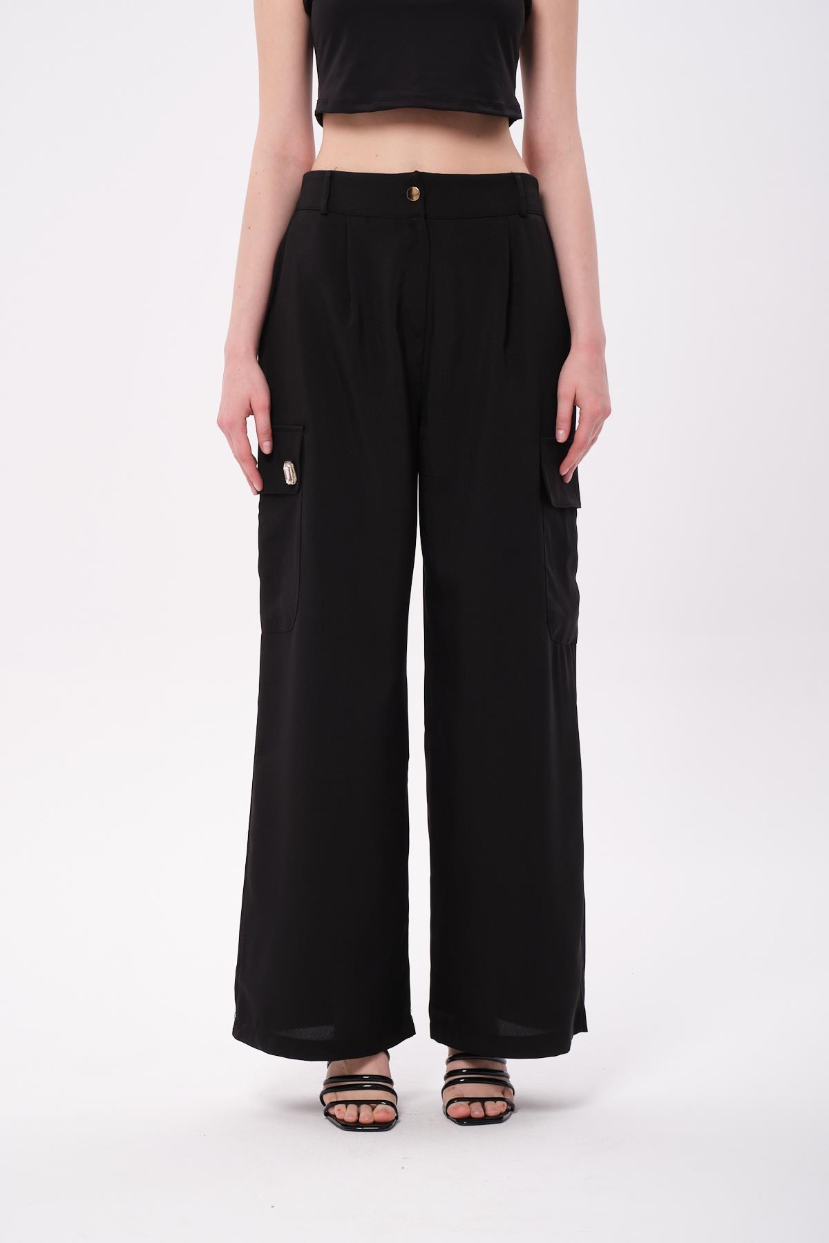 PALAZZO PANTOLON SİYAH