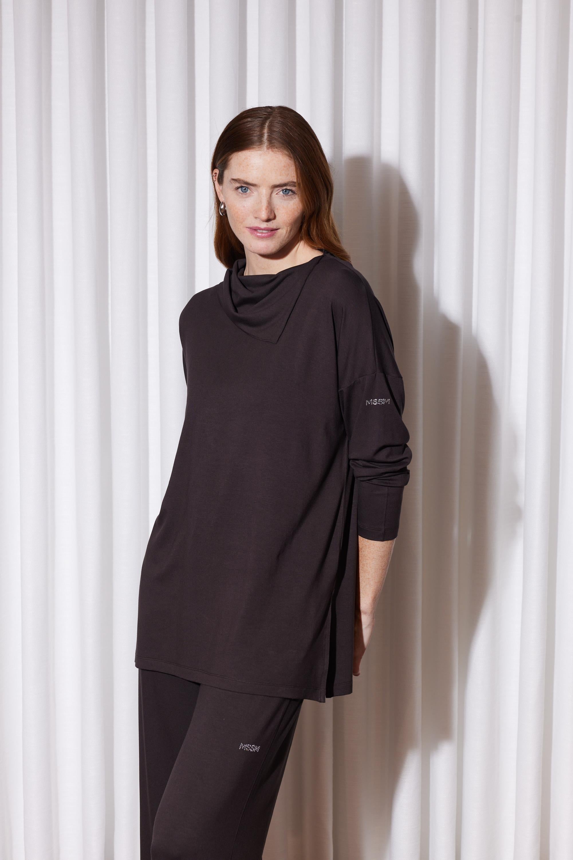 ŞAL YAKA TUNİK SİYAH