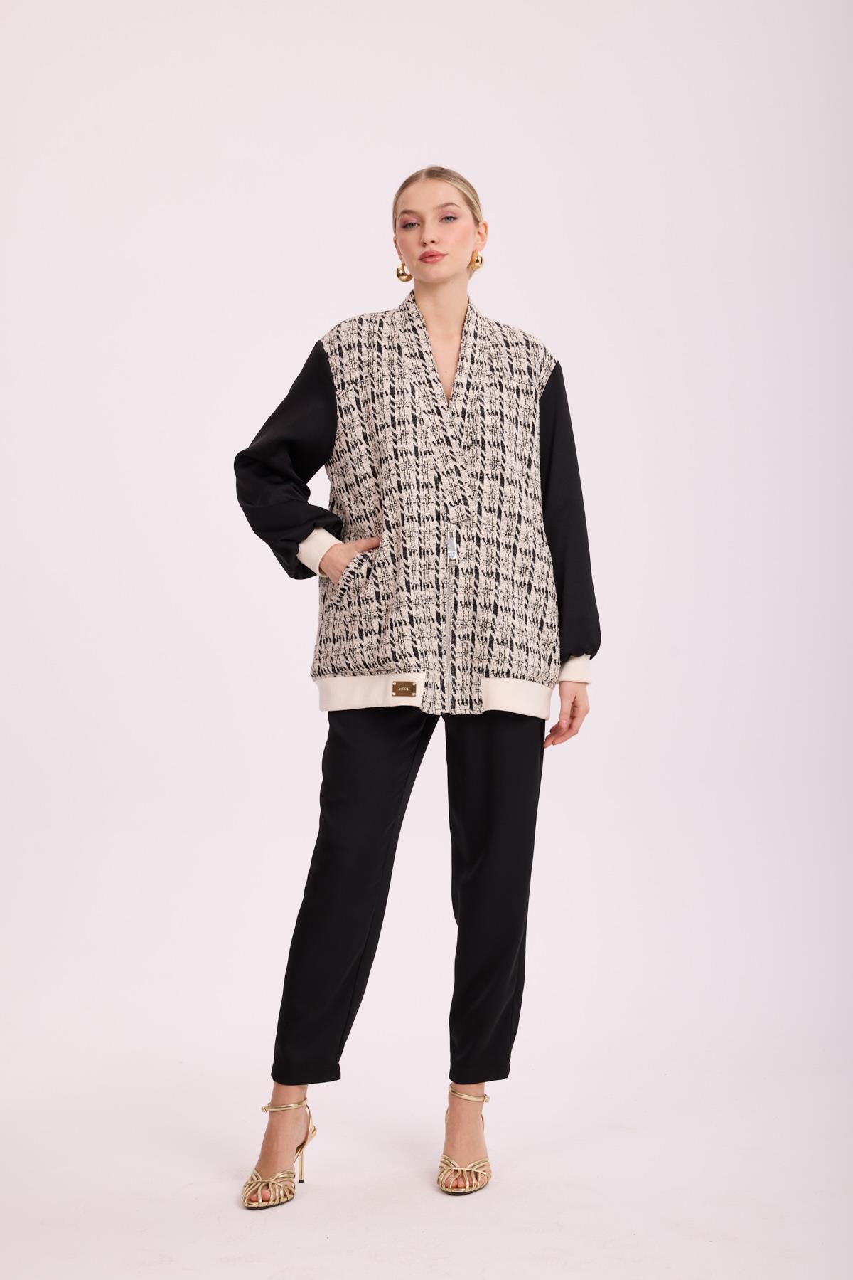 TÜVİT CEKETLİ TAKIM SİYAH