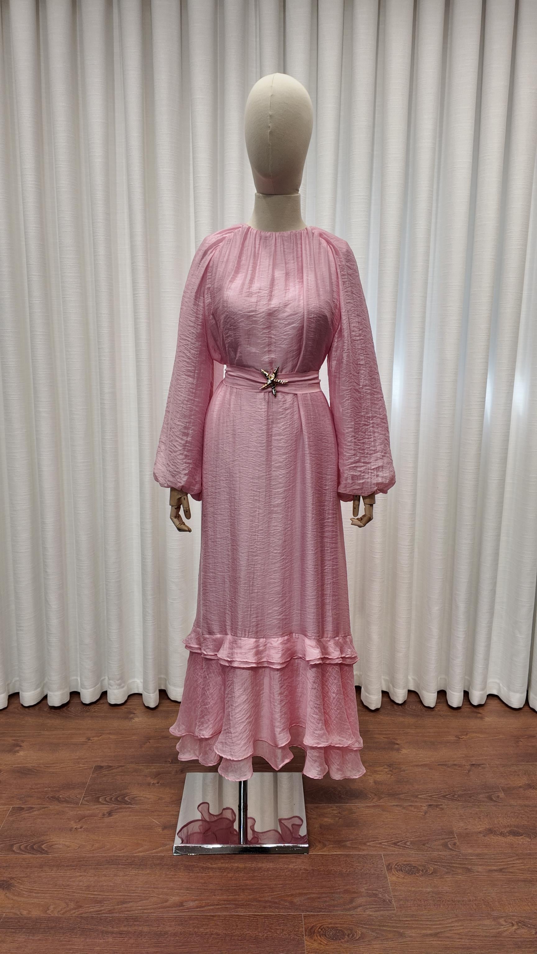 VERDEA ELBİSE PEMBE