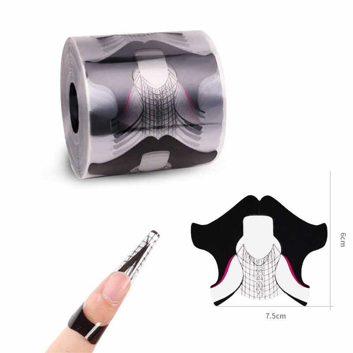 100LÜ PLASTİK PROTEZ TIRNAK ŞABLONU YC13