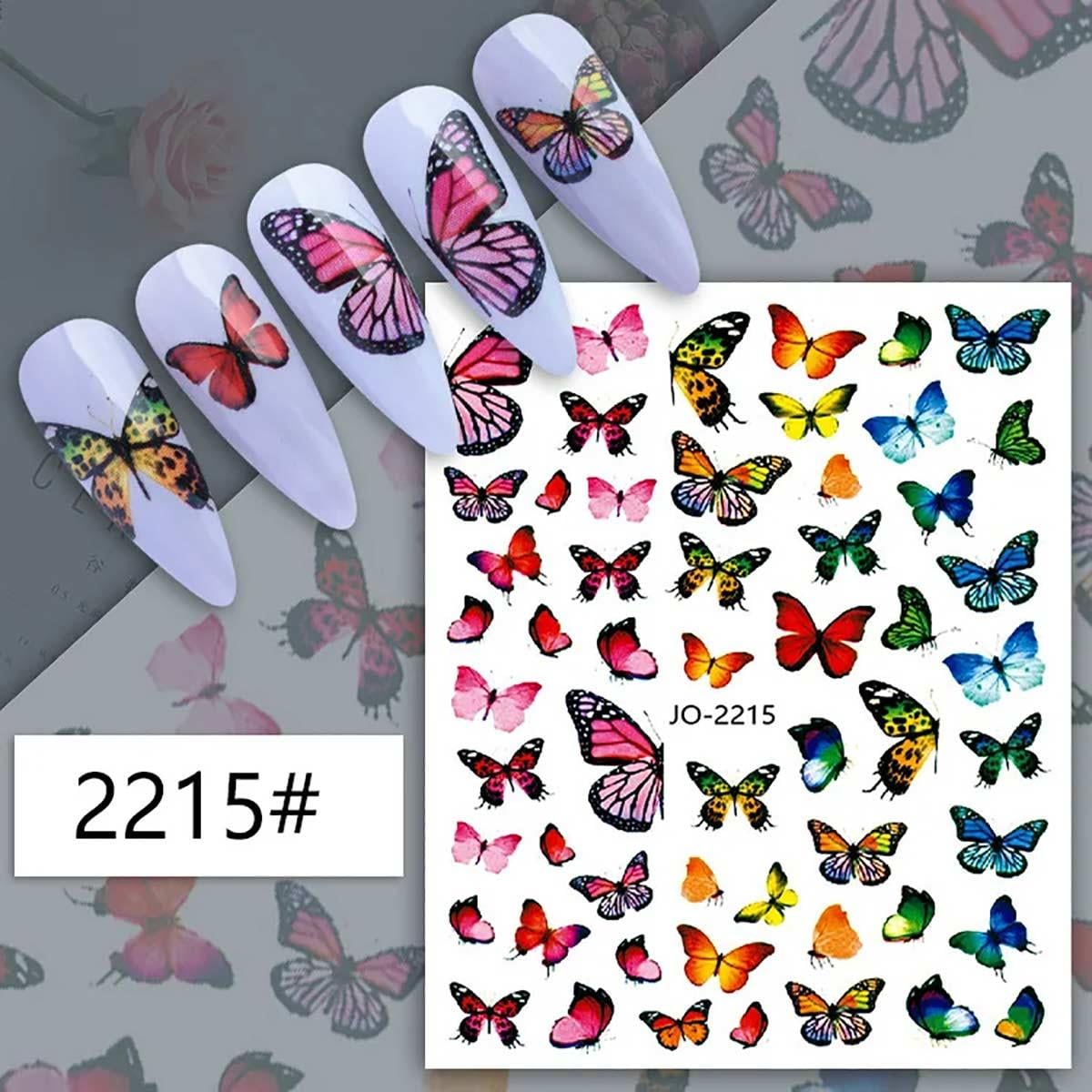 Adanil Benekli Çizgili Kelebek Sticker J0-2215 - ADANİL-STICKER-J0-2215
