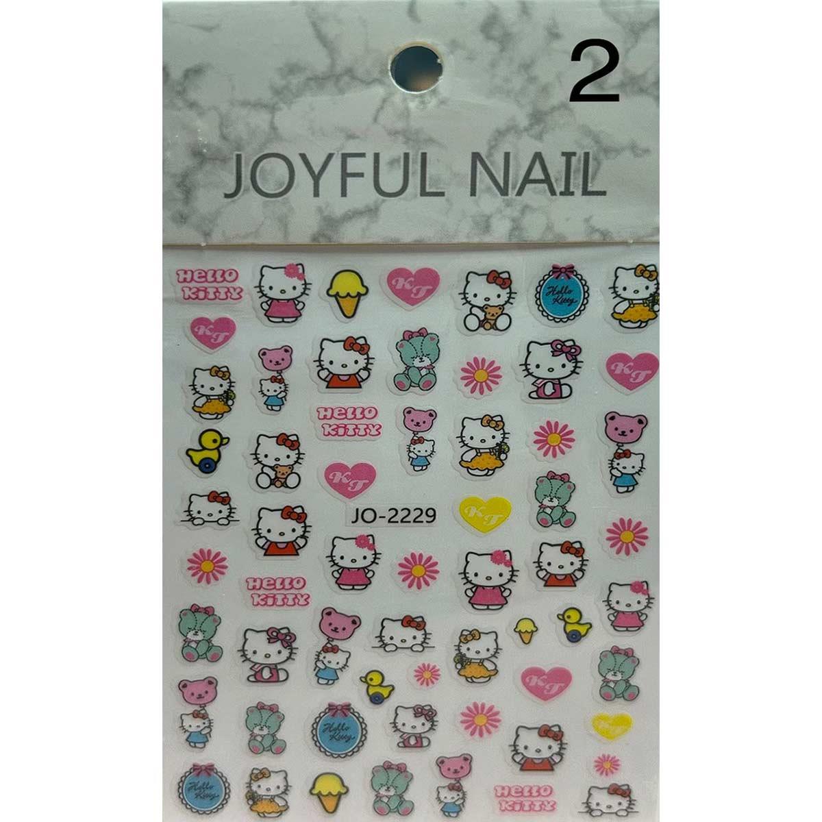 Adanil Çiçek Kalp Ördek Hello Kitty Sticker J0-2229