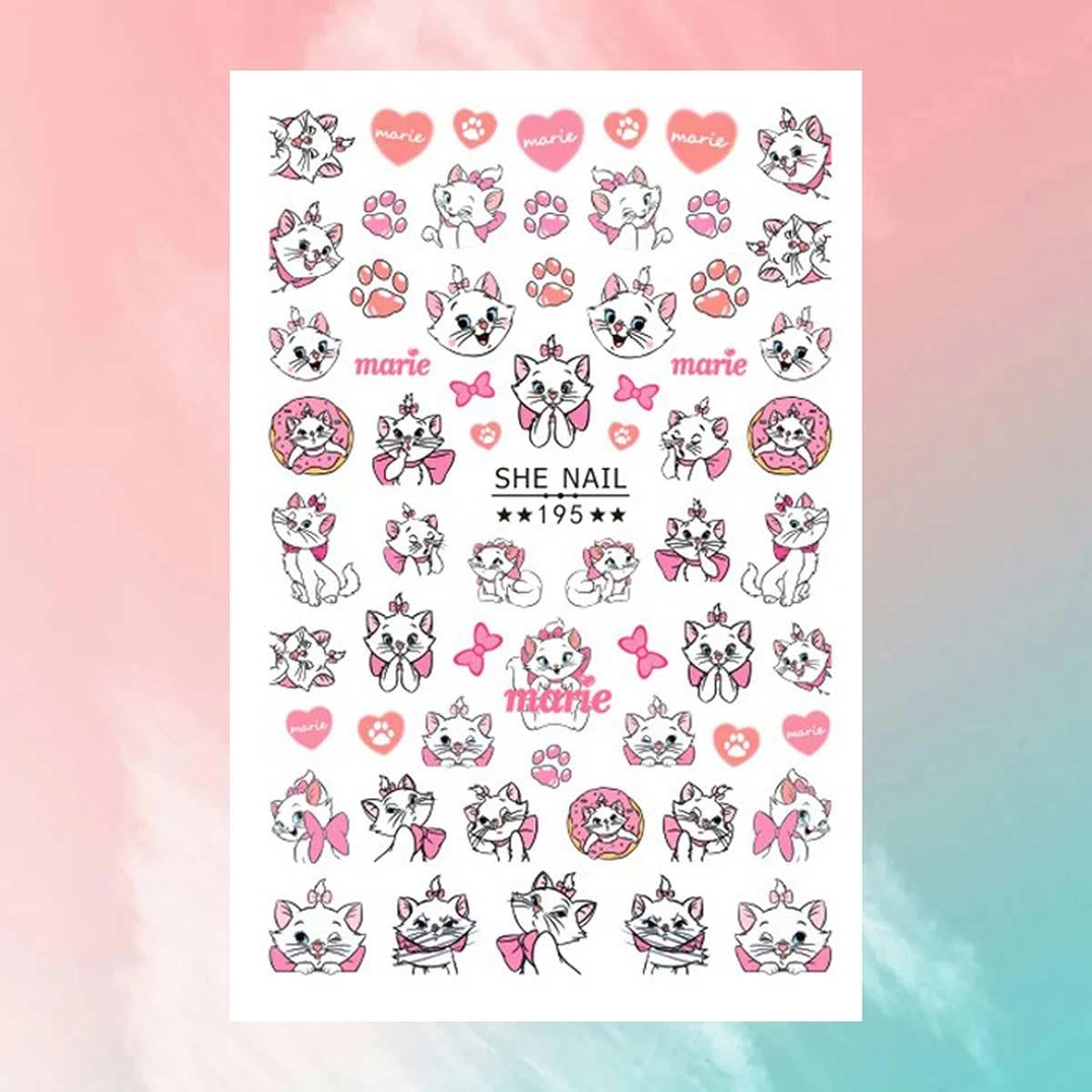 Adanil Kedi Marie Sticker SHE NAIL 195 - ADANİL-STICKER-SHE-NAIL-195
