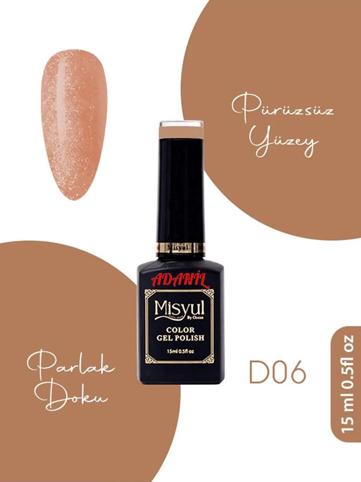 Adanil Misyul Bronz Disko Işıkta Parlayan Kalıcı Oje D06