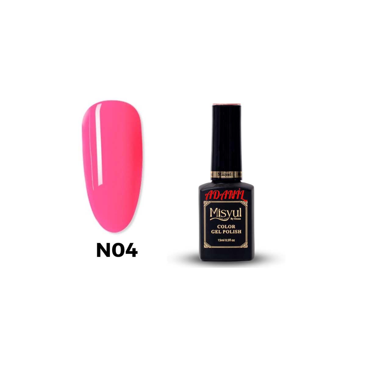Adanil Misyul Neon Pembe Kalıcı Oje N04