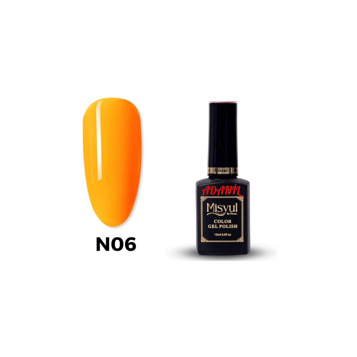 Adanil Misyul Neon Açık Turuncu Kalıcı Oje N06