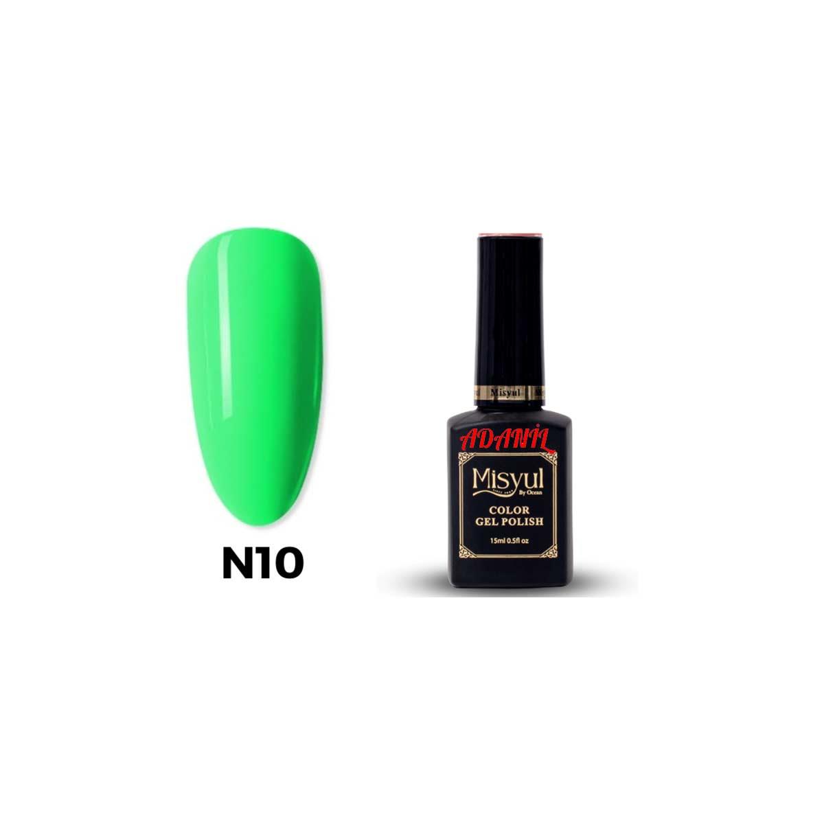Adanil Misyul Neon Yeşil Kalıcı Oje N10