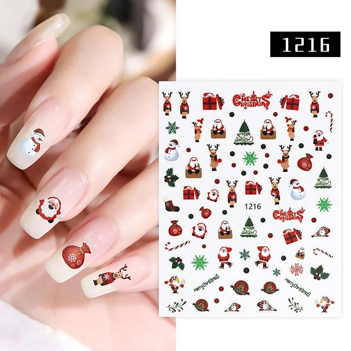 Adanil Noel Teması Çam Geyik Hediyeli Sticker J0-1216 - ADANİL-STICKER-J0-1216