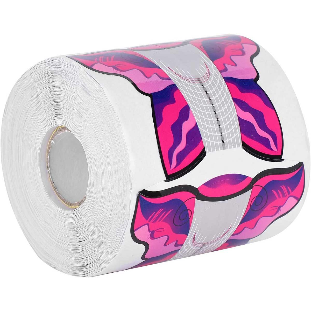 Adanil Pembe Kelebek Protez Tırnak Şablon 500lü Referans Çizgili Tırnak Şablonu