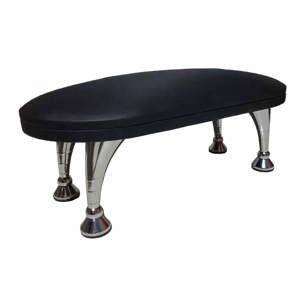 ADANİL Siyah Manikür Sehpası Krom Ayaklı