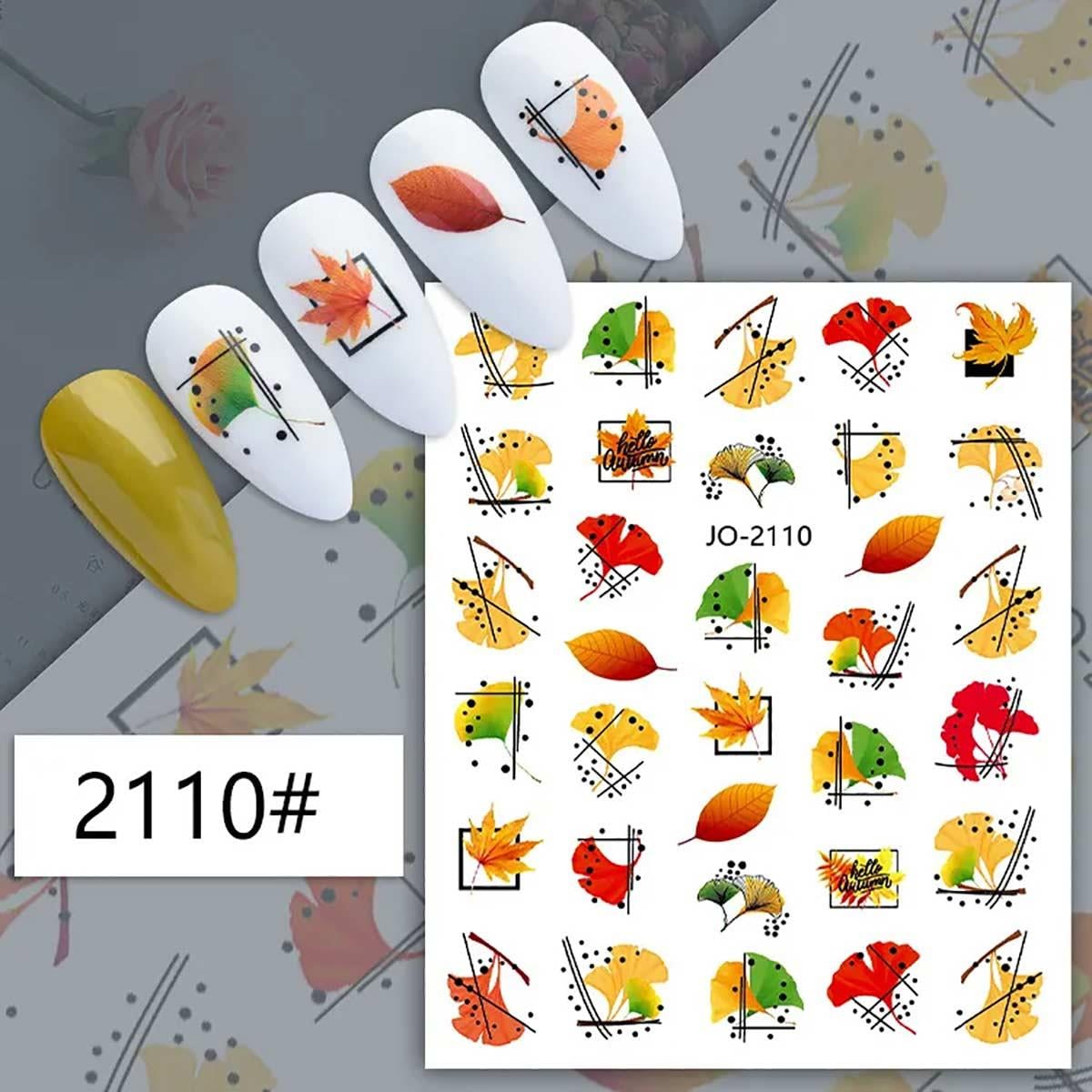 Adanil Sonbahar Yaprak Çiçek Sticker J0-2110 - ADANİL-STICKER-J0-2110