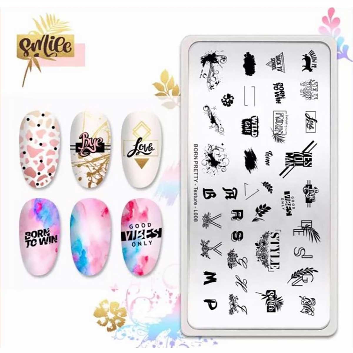 BORN PRETTY STAMPER DESEN PLAKASI TEXTURE L008