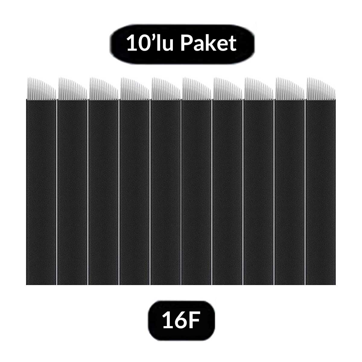 ADANİL Kalıcı Makyaj 16 Pin Microblading İğnesi 16F 10lu Paket İğne