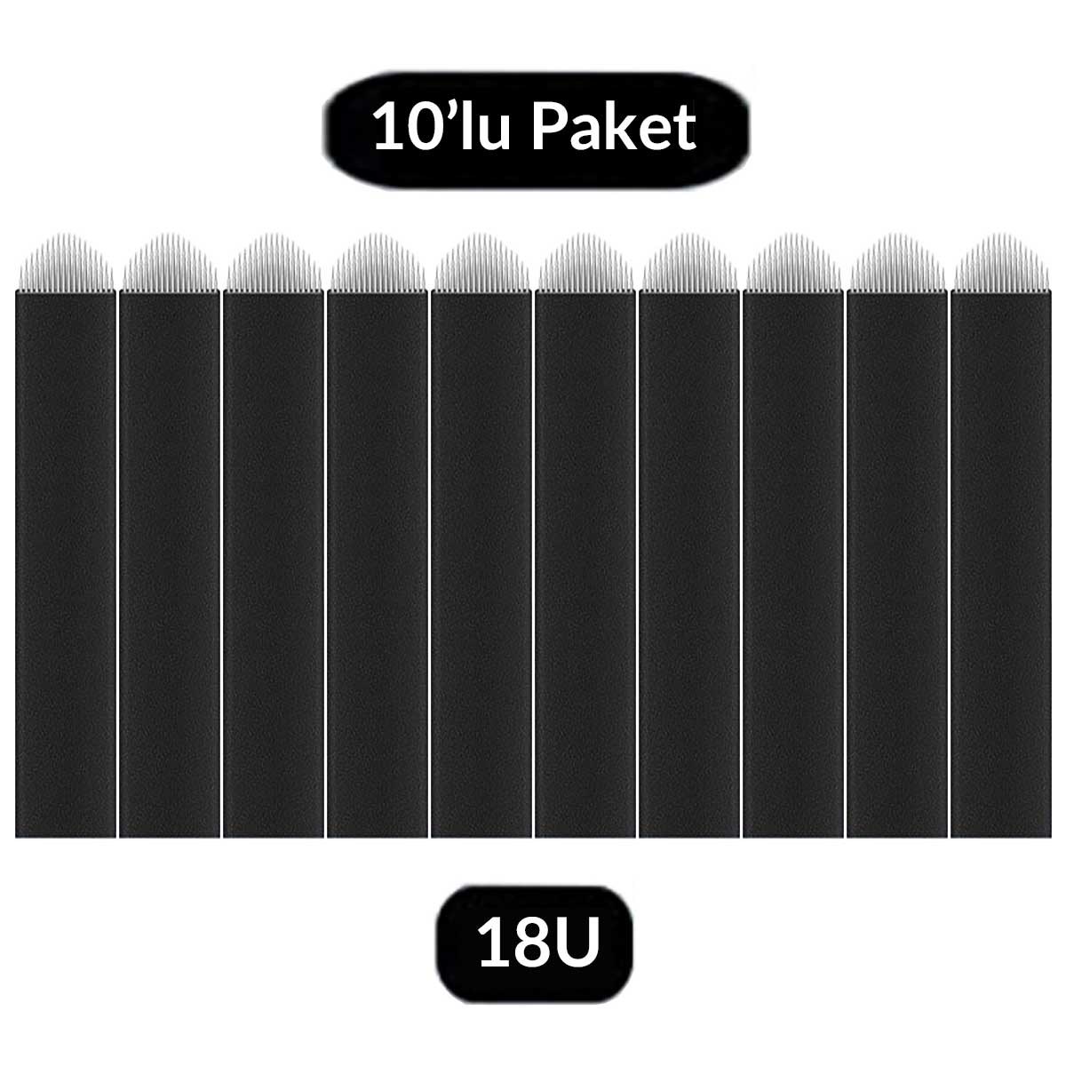 ADANİL Kalıcı Makyaj 18 Pin Microblading İğnesi 18U 10lu Paket İğne