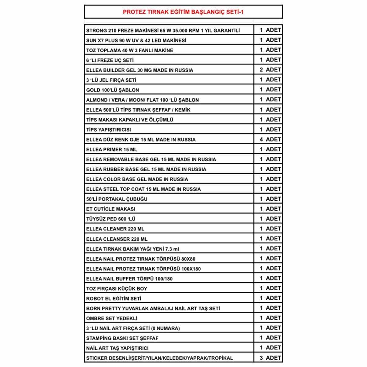 ADANİL PROTEZ TIRNAK EĞİTİM SETİ 1