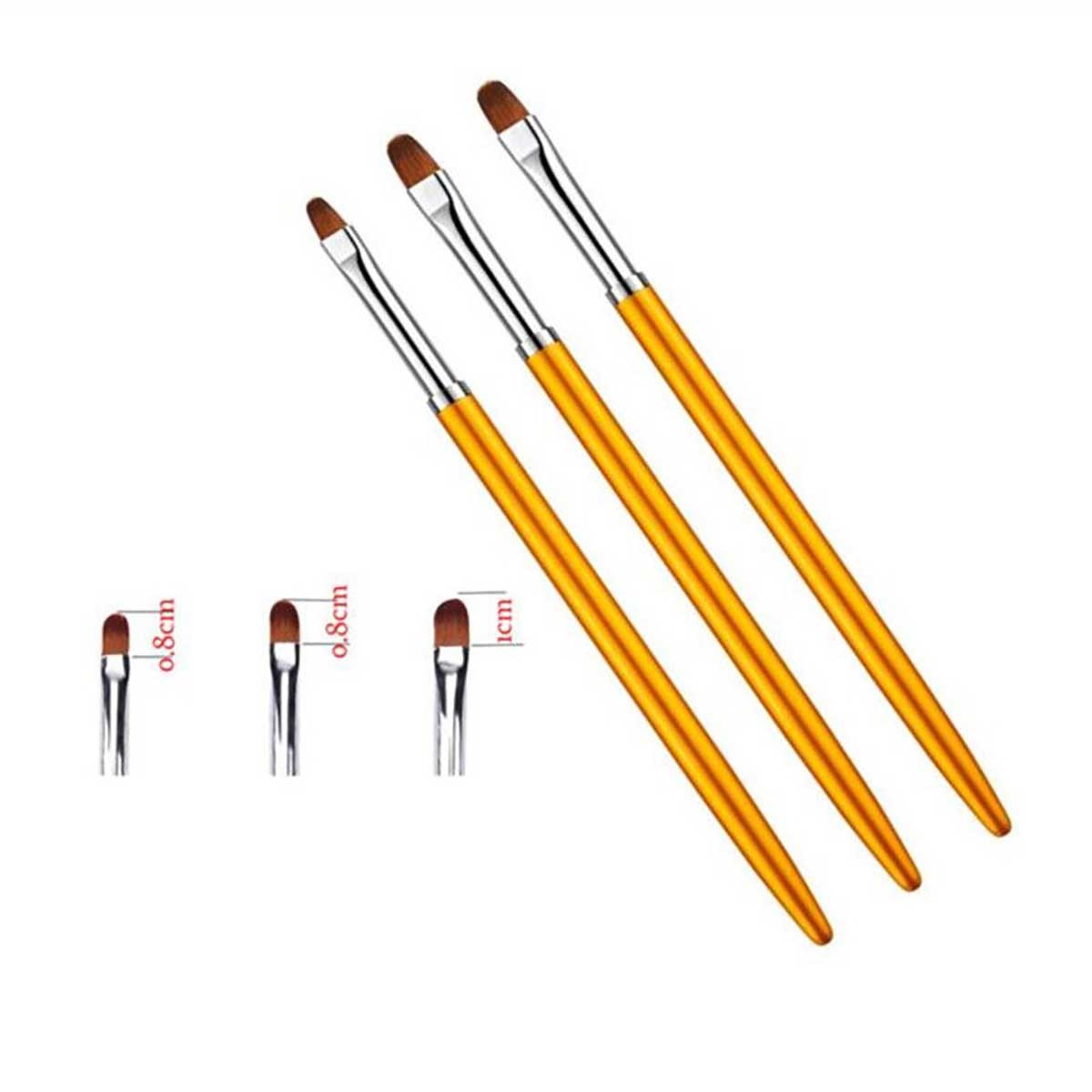 ADANİL PROTEZ TIRNAK JEL FIRÇA SETİ 3LÜ