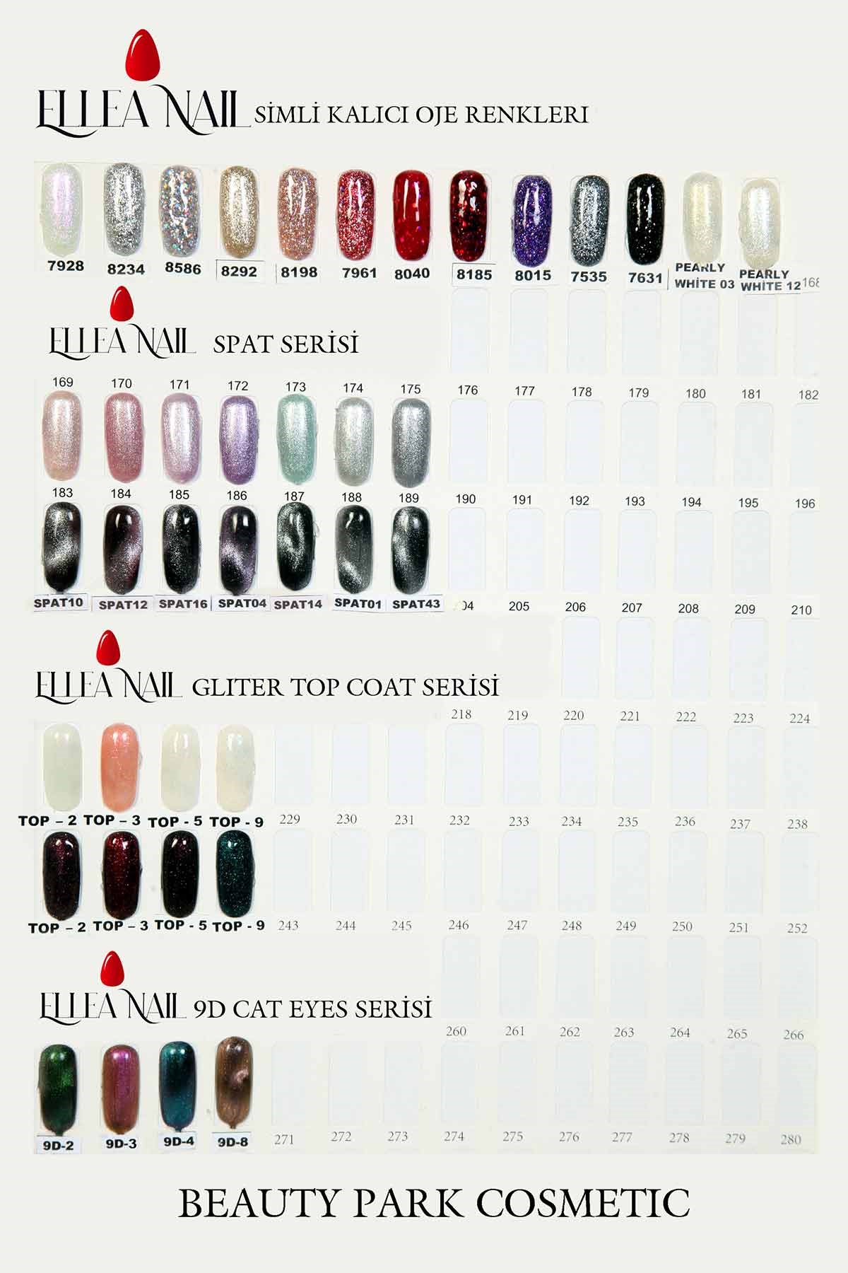 ELLEA NAIL SİMLİ KALICI OJE SERİSİ GLITTER TOP COAT TOP-5