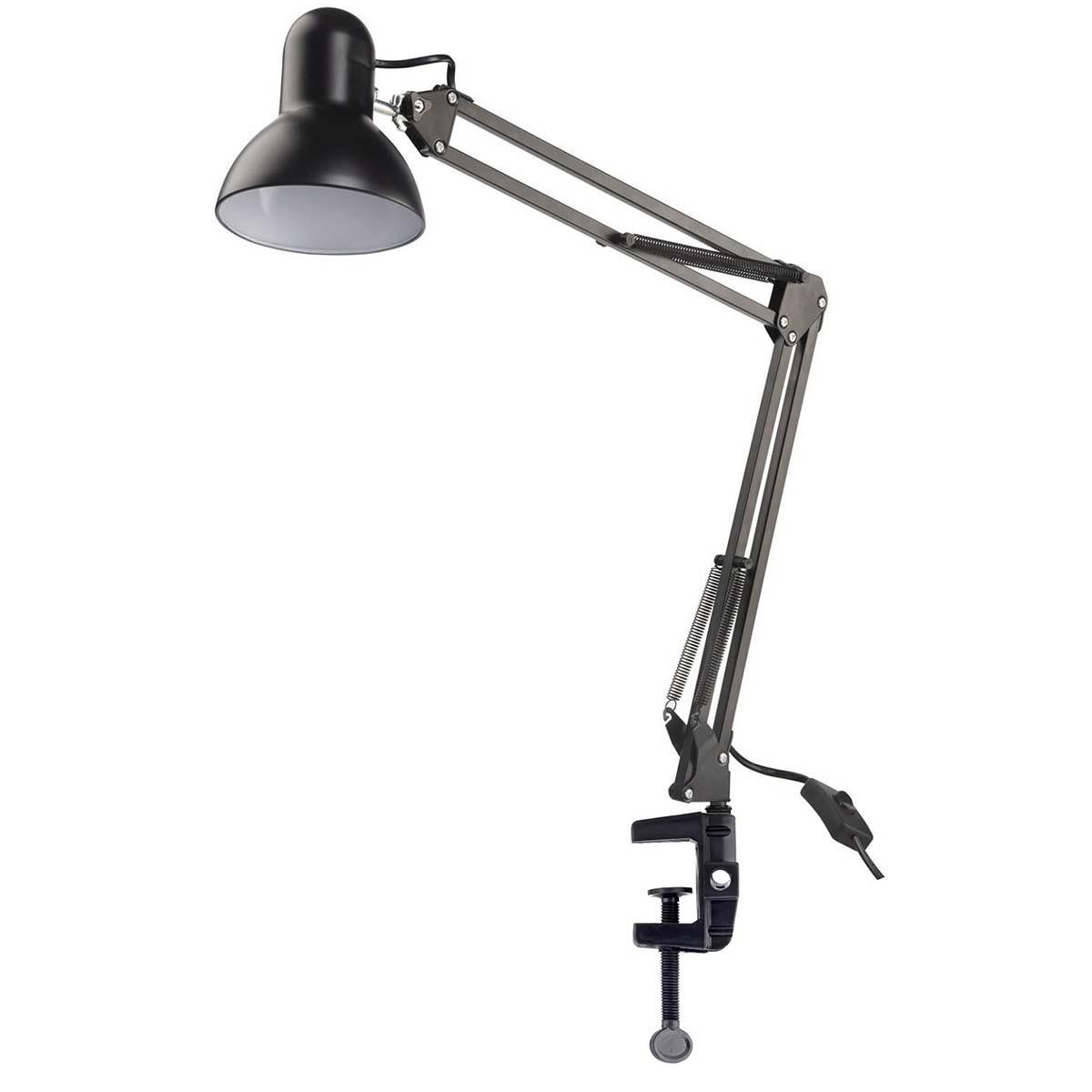 Mengeneli Masa Lambası Siyah Esnek Ayarlanabilir 360 Derece Dönebilen Güzellik Salonu Lambası