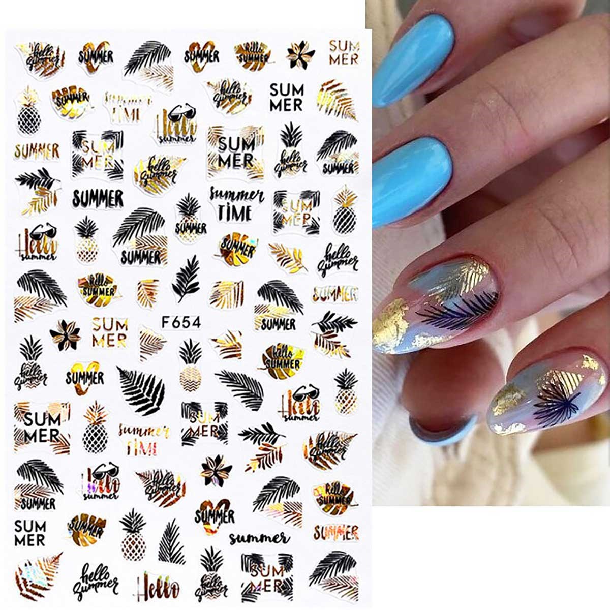 TROPİKAL YAPRAK VE YAZ STİCKER F654