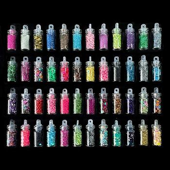 48li Pul Süsleme Simli Toz Tırnak Charm Süsleme Seti