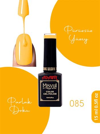 Adanil 15 ml Misyul Profesyonel Çiğ Sarı Kalıcı Oje Mis-085