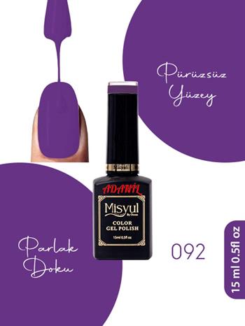 Adanil 15 ml Misyul Profesyonel Mürdüm Kalıcı Oje Mis-092