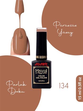 Adanil 15 ml Misyul Profesyonel Kahverengi Kalıcı Oje Mis-134