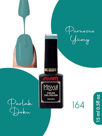 Adanil 15 ml Misyul Profesyonel Petrol Yeşili Kalıcı Oje Mis-164