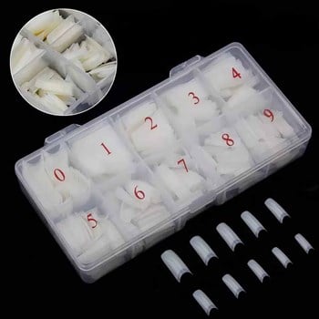 ADANİL 500LÜ PROTEZ TIRNAK NUMARALI YARIM AY TİPS KEMİK RENK