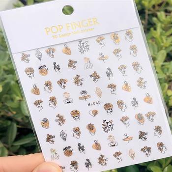 Adanil Çiçek Kadın Sanat Sticker Me045