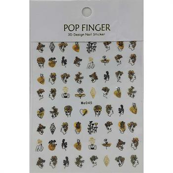 Adanil Çiçek Kadın Sanat Sticker Me045