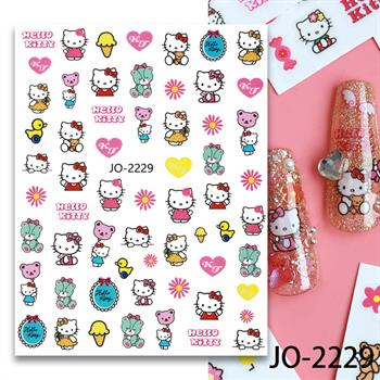 Adanil Çiçek Kalp Ördek Hello Kitty Sticker J0-2229