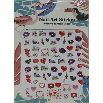 Adanil Kalp Dudak Öpücük Sticker Z-D8064