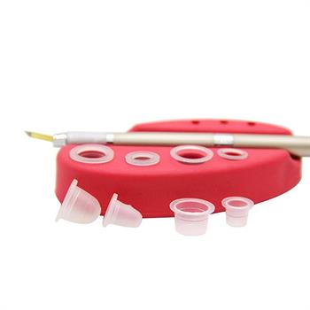 Adanil Kırmızı Kalıcı Makyaj Silikon Boya Kupası Standı