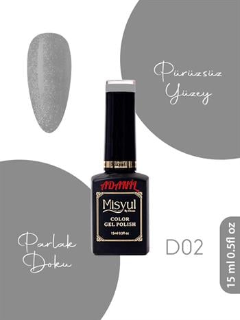 Adanil Misyul Gümüş Disko Işıkta Parlayan Kalıcı Oje D02